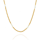 Pearl Rope Chain Necklace (Gold)