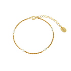 Pearl Rope Chain Bracelet (Gold)